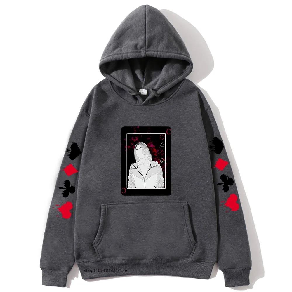 Anime Alice In Borderland Hoodies Kawaii Cartoon Chishiya Unisex Autumn Winter Fleece Sweatshirt