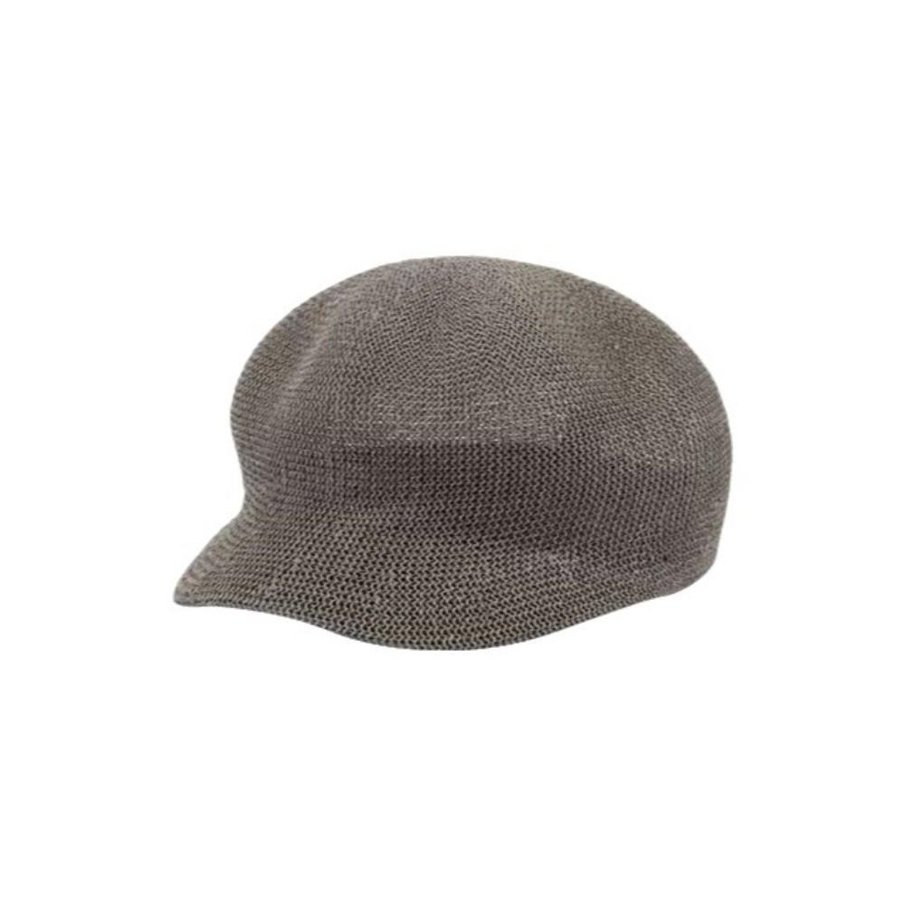 Thin Grass Beanie Cap Sunshade Octagonal Cap Fashion Women Baseball Cap  Travel серый