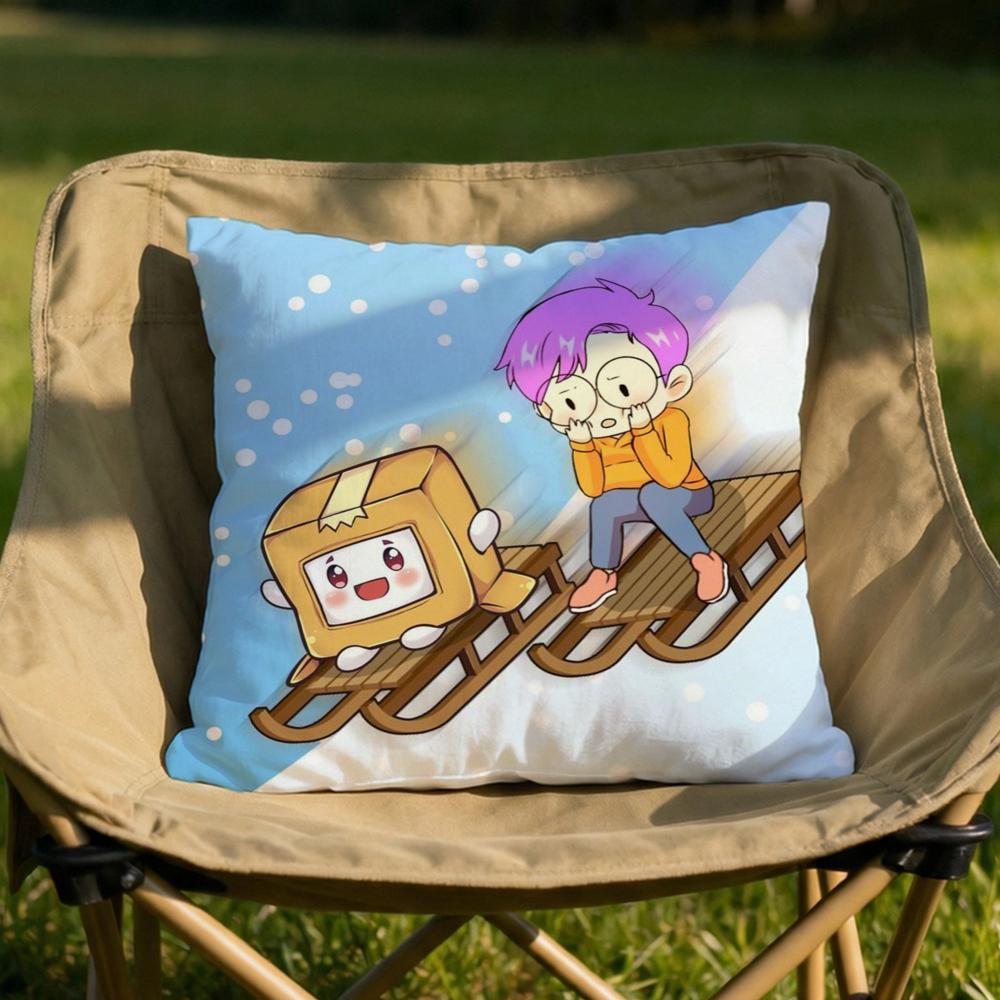 Cartoon LLankyboxes Cushion Cover Soft Reversible Durable Pillow Cover MultiScene Use for Home Car Daily Comfort