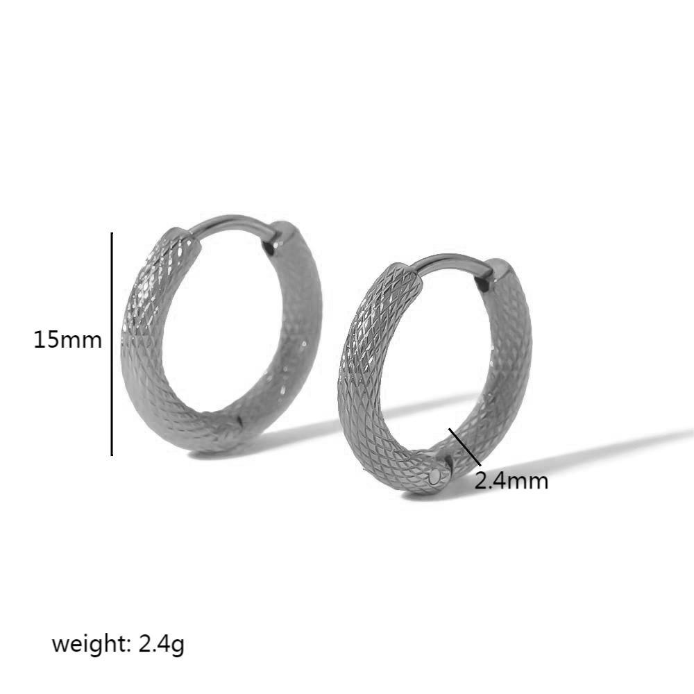 

Серьги-ромбы из титановой стали, антиаллергенные, 18-каратное золото, простые модные серьги-змеи, серьги-кольца