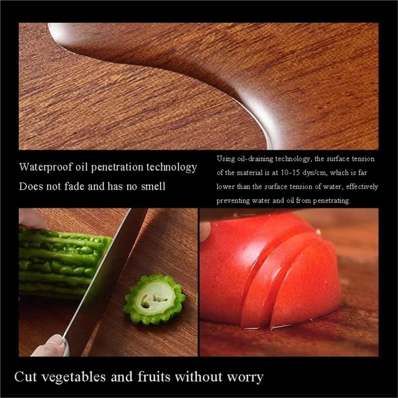 BPA Free Natural Solid Wood Cutting Board Antibacterial Mildew Resistant Double Sided for Vegetable Meat Chopping