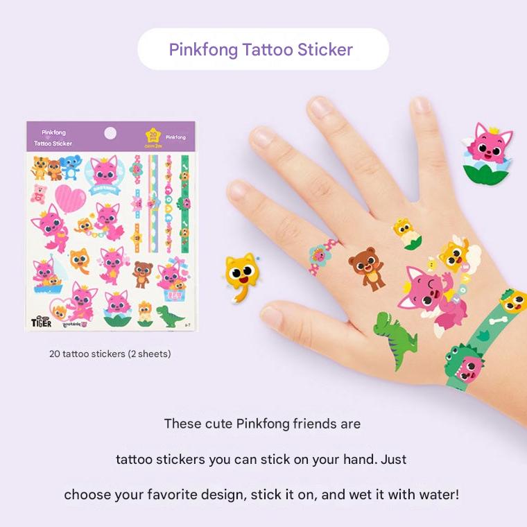 Feito na Coreia – Série de Adesivos My Little Tiger x Pinkfong (6 opções)