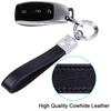Wisdompro Car Key Chain, Glitter, Genuine Leather, Car Key Chain, Lost Prevention, Smart Key, Stylish, Black