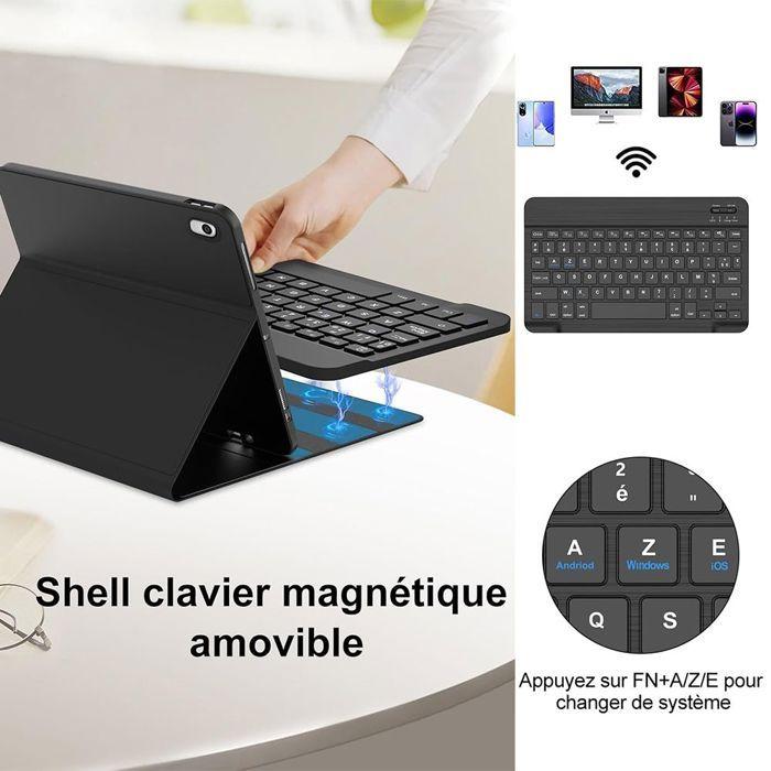 Tastaturhülle - BOOLING - für iPad Air 3 / Pro 10,5 - Bluetooth AZERTY - Kabellose Maus - Touchscreen-Stift