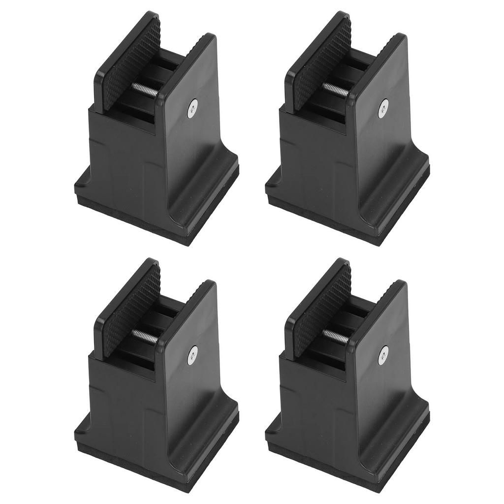 4pcs Adjustable Furniture Risers with Screw Clamp Rubber Bed Couch Risers for Heavy Duty Furniture
