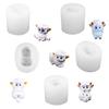 Cute Sheep Silicone Candle Mold With Bow Sitting Sheep Cute Design Diy Suitable Handmade Crafts Candles Plaster Soap Home Decor