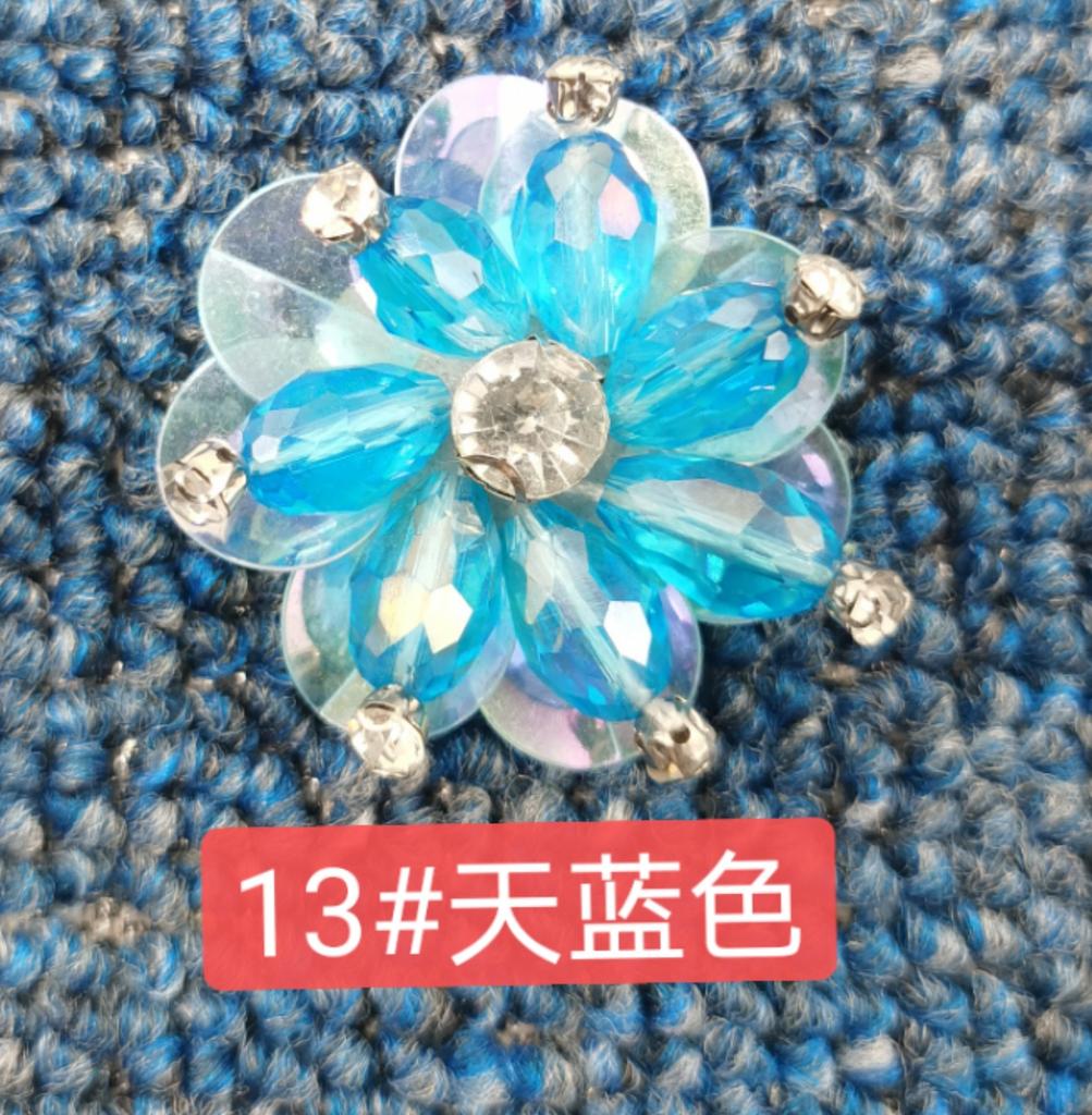 Color Beads Flower Crystal Handmade Beads Clothing Jewelry Patch Decal Accessories Diy