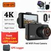 4K Dash Camera for Car GPS Dual Lens Front and Rear View Camera Auto Car Dvr Built-in WIFI Dashcam Night Vision Parking Monitor