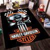 Harley-Davidson Skull Logo Rug Design Non-slip Rug Suitable for Living Room and Bedroom Sofas Sofas.