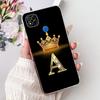 Clear Casing For Redmi 9C NFC Cover Redmi 9C Case Transparent Fashion Luxury A-Z Letters Crown Soft TPU Phone Case