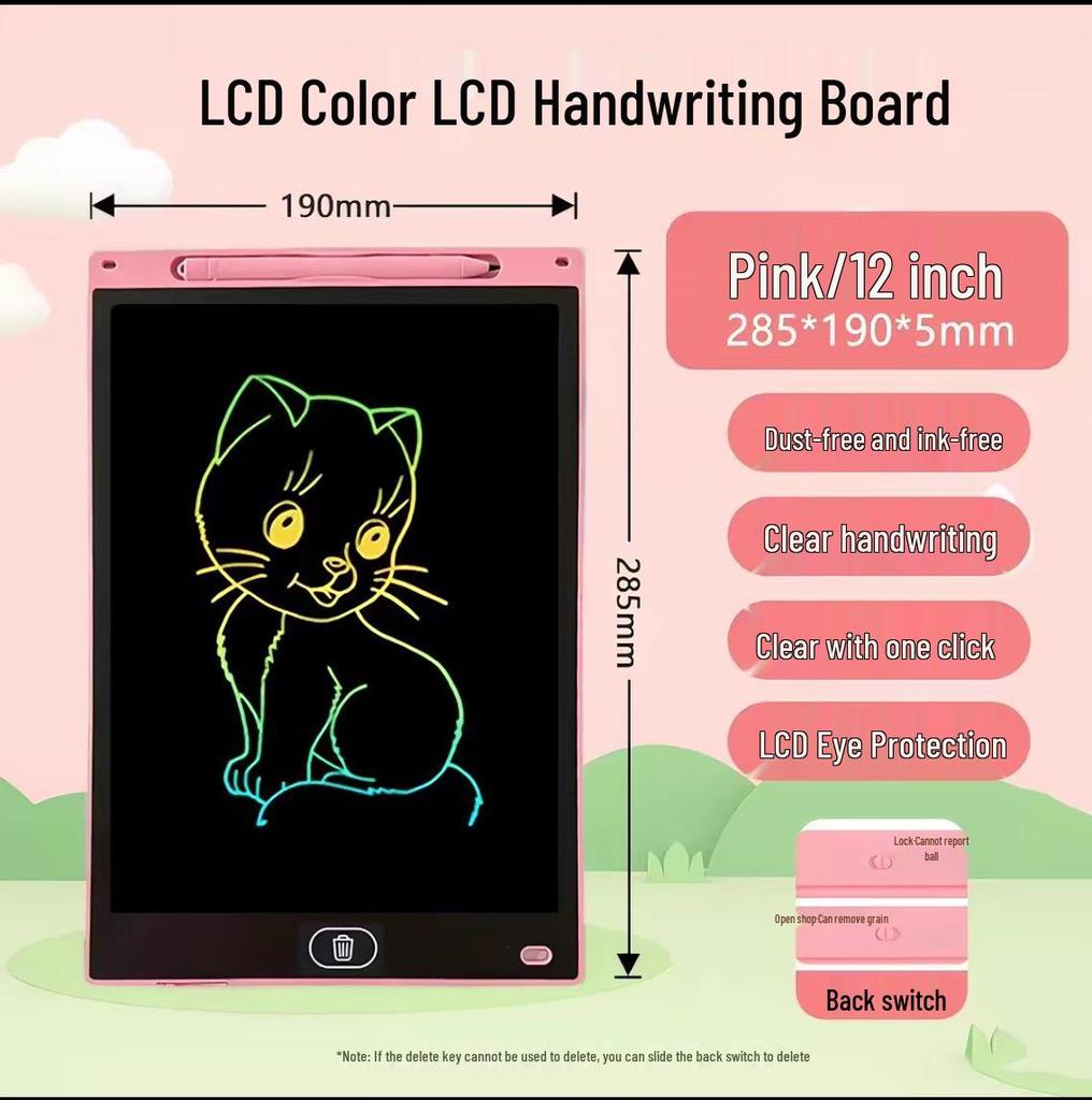Children's LCD Drawing & Writing Tablet - Erasable Electronic Art Board Toy