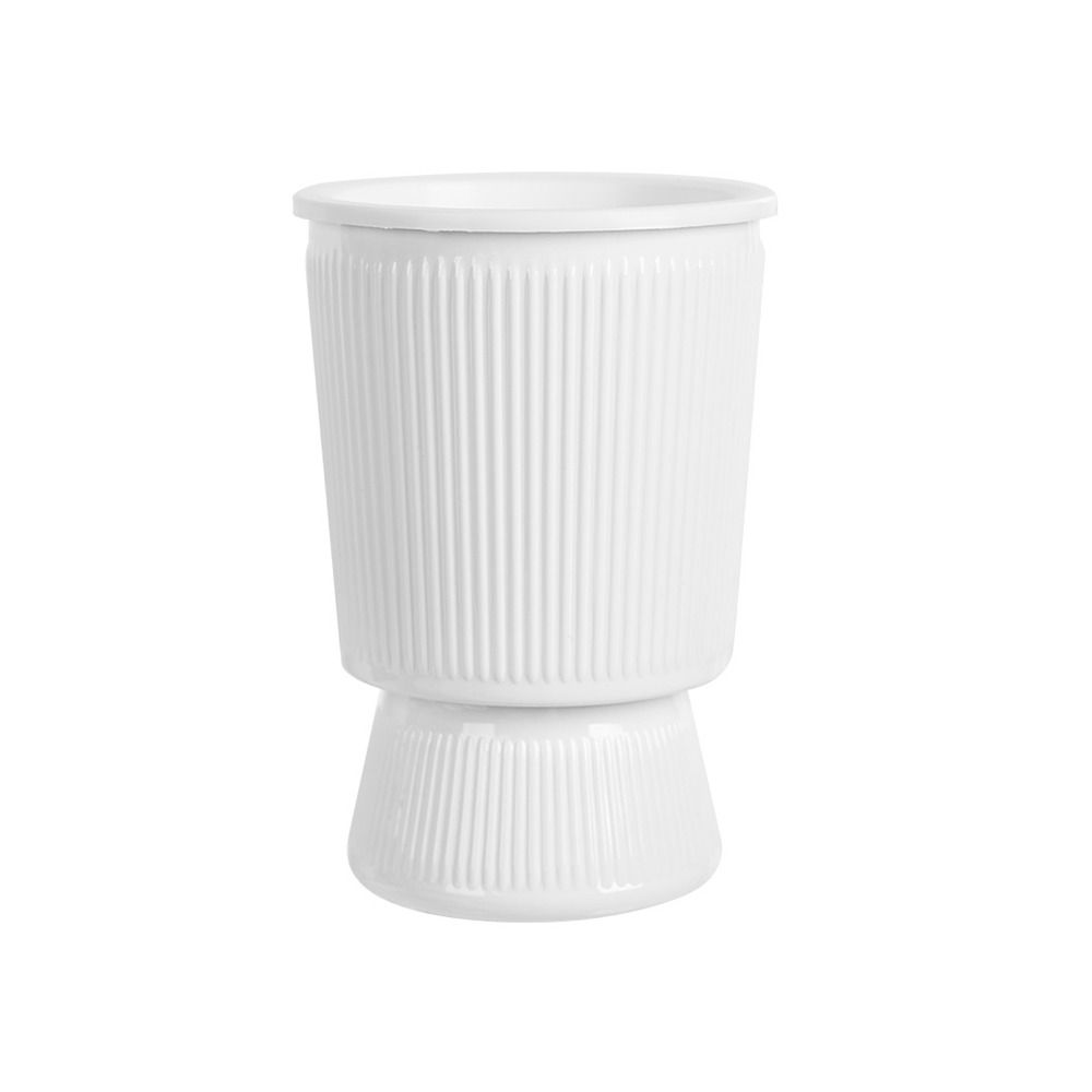 

Самополивающиеся бамбуковые горшки для растений Прозрачная ваза Гидропонные специальные цветочные горшки Настольные 16x11cm белый