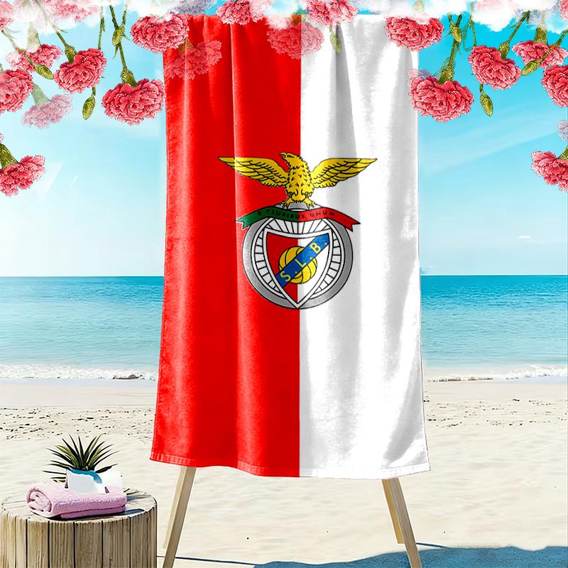 Plážová osuška SL Benfica, Lehká plážová osuška, Tropický styl, Ideální dárek na dovolenou pro rodinu