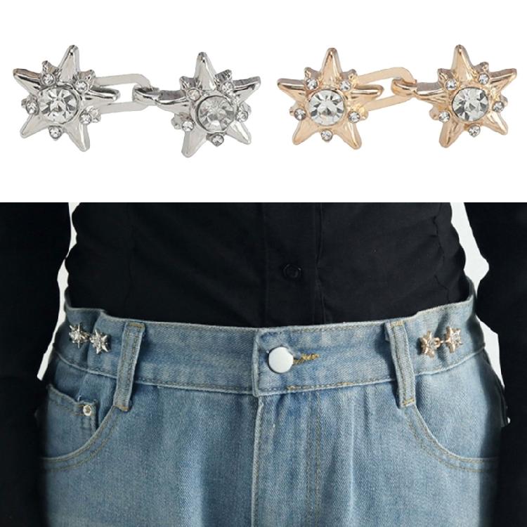 4 Pairs Star Jeans Button Pins No Sewing Required Trousers Waist Tightener Waist Buckles Trouser Button Pins