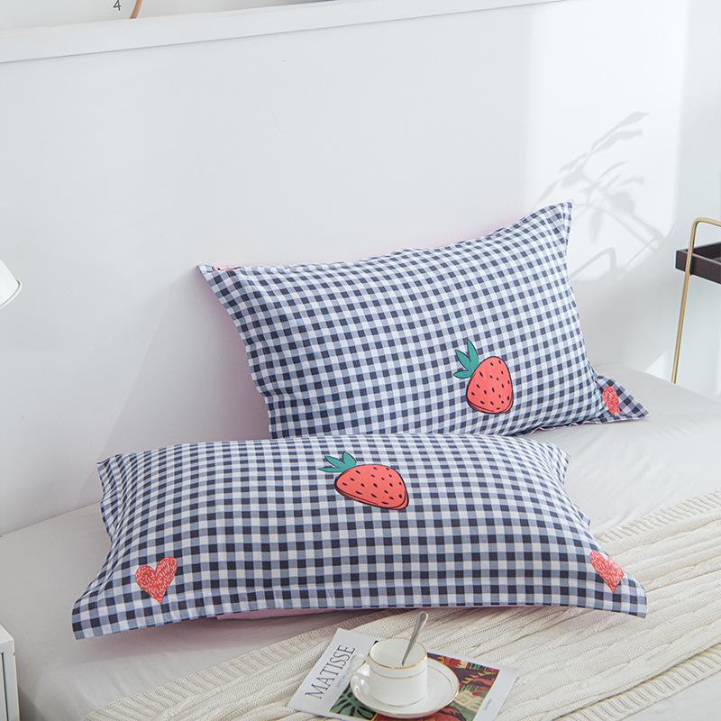 2PCS 48cm×74cm Pillowcase Pair Pillowcase Flower Printed Pillowcase Student Pillowcase Pair
