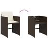 Vidaxl 5-Cz. Garden Furniture Set With Cushions, Brown, Poly Rattan