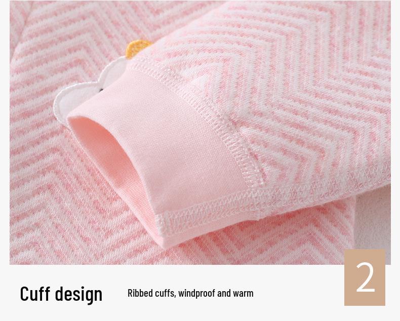 Three-Layer Quilted Baby Romper: Thickened Autumn/Winter Crawling Suit for Newborns, Boys, and Girls.