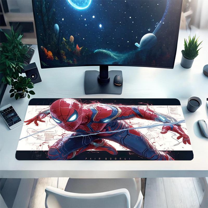 1Pc Spiderman Web Warriors Gaming Mouse Pad Keyboard Desk Mat Non-slip Rubber Lock Edge Waterproof Computer Mousepad for Office Home Decor S113