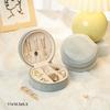 Portable travel jewelry box, grid jewelry box, velvet exquisite multifunctional jewelry storage box
