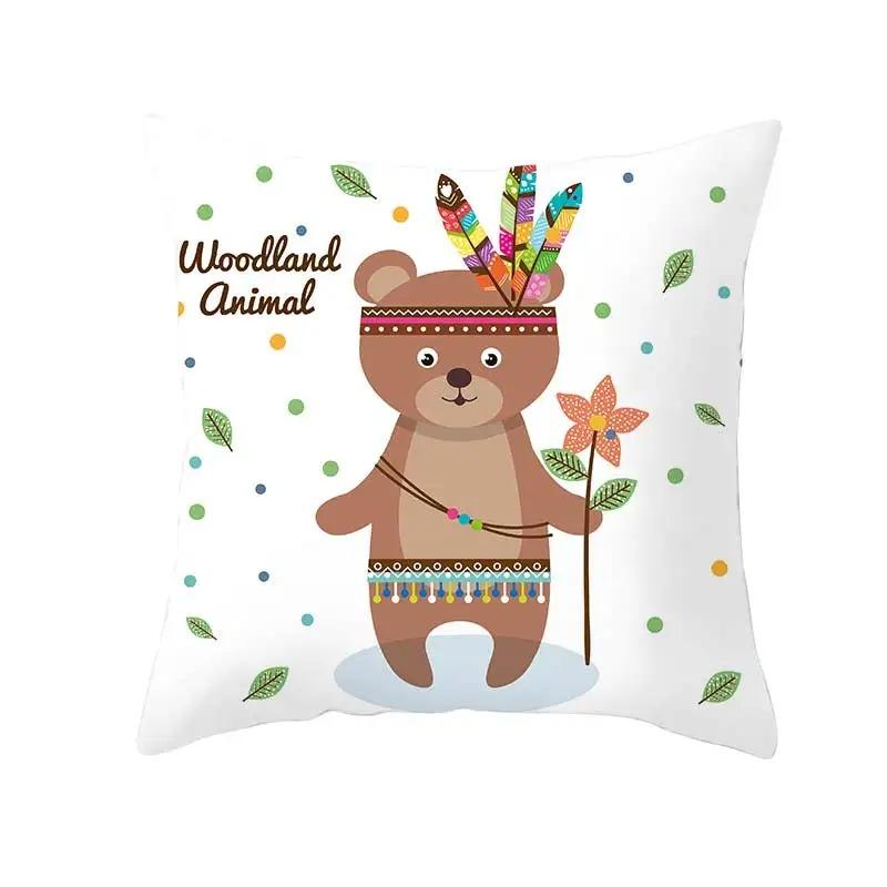 Funny Cute Animal Print Pillowcase Car Ornaments Office Living Room Home Pillowcase