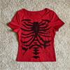 Top Corto Y2k da Donna per Donne Abbigliamento Donna T-shirt Anni 2000 Top Magliette Grafiche Ragazza Anime Gotico Emo Grunge Abbigliamento Kpop