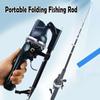 131cm Fishing Rod Foldable Fish Tackle Set Mini Fish Pole Reel Combo  Outdoor Fishing