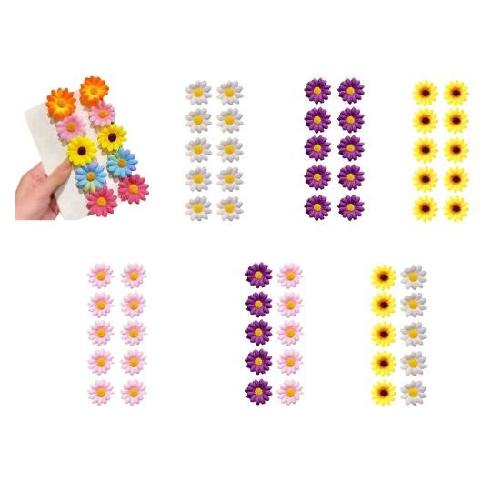10Pcs Sunflower Hair Clips Mini Flower Hairpins Bang Pigtail Hair Pins Women Beach Wedding Bridesmaid Hair Accessories