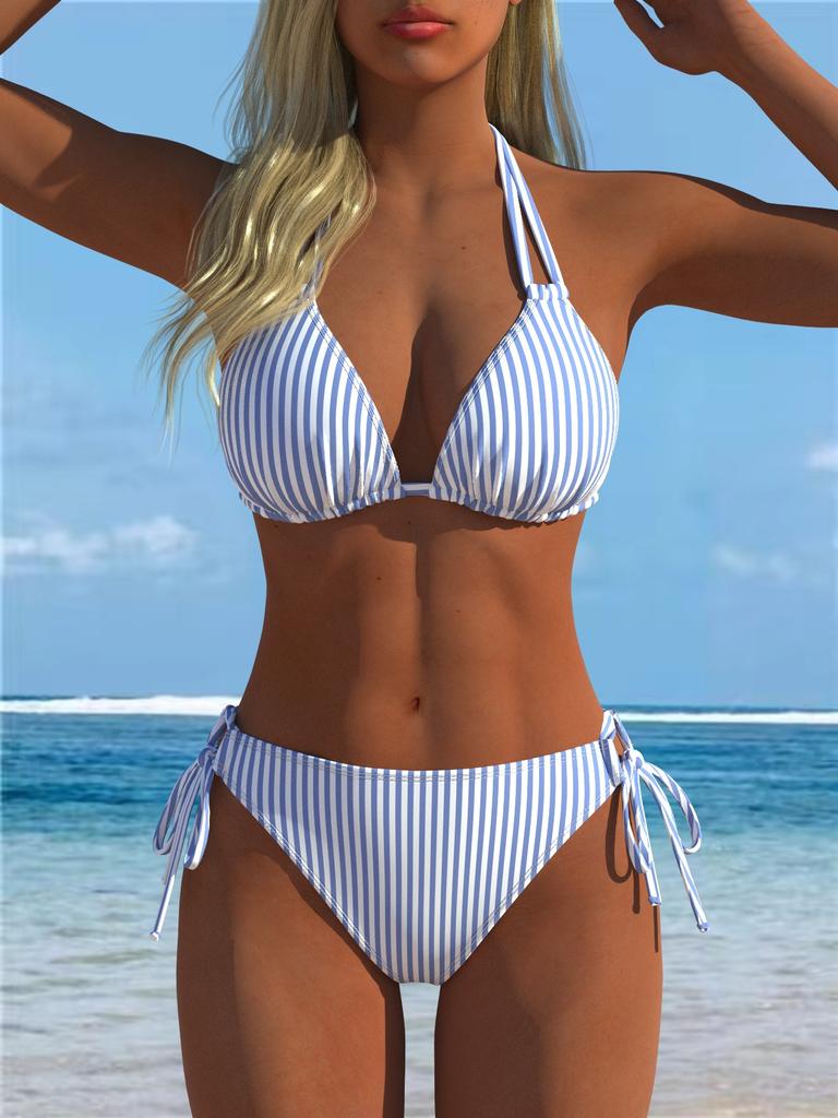Maillot de bain bikini européen et américain 1011 nouveau maillot de bain deux pièces femme explosion Xiyin temu