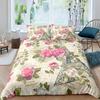 French Duvet Set Eiffel Tower Printed Bedding Sweet French Street Scene Pattern