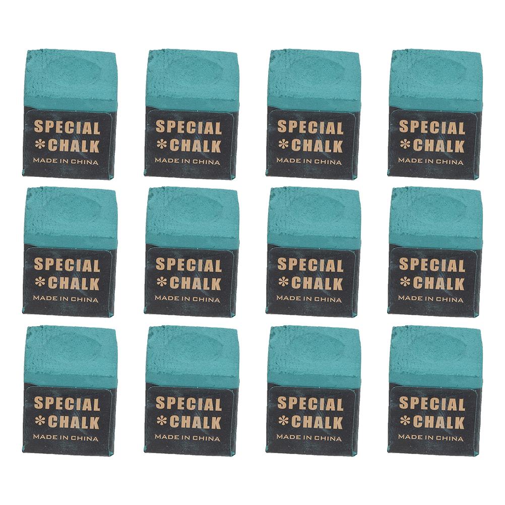 

24 Pcs Pool Table Sticks Billiard Accessories Cue Chalk for Portable Green Chocolate Powder