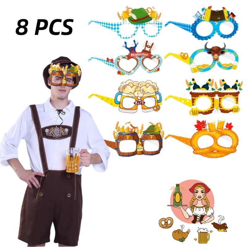 Beer Festival Photo Props Paper Glasses For Cross-border Munich Beer Festival Party Decorations Code Beer Festival Glasses)