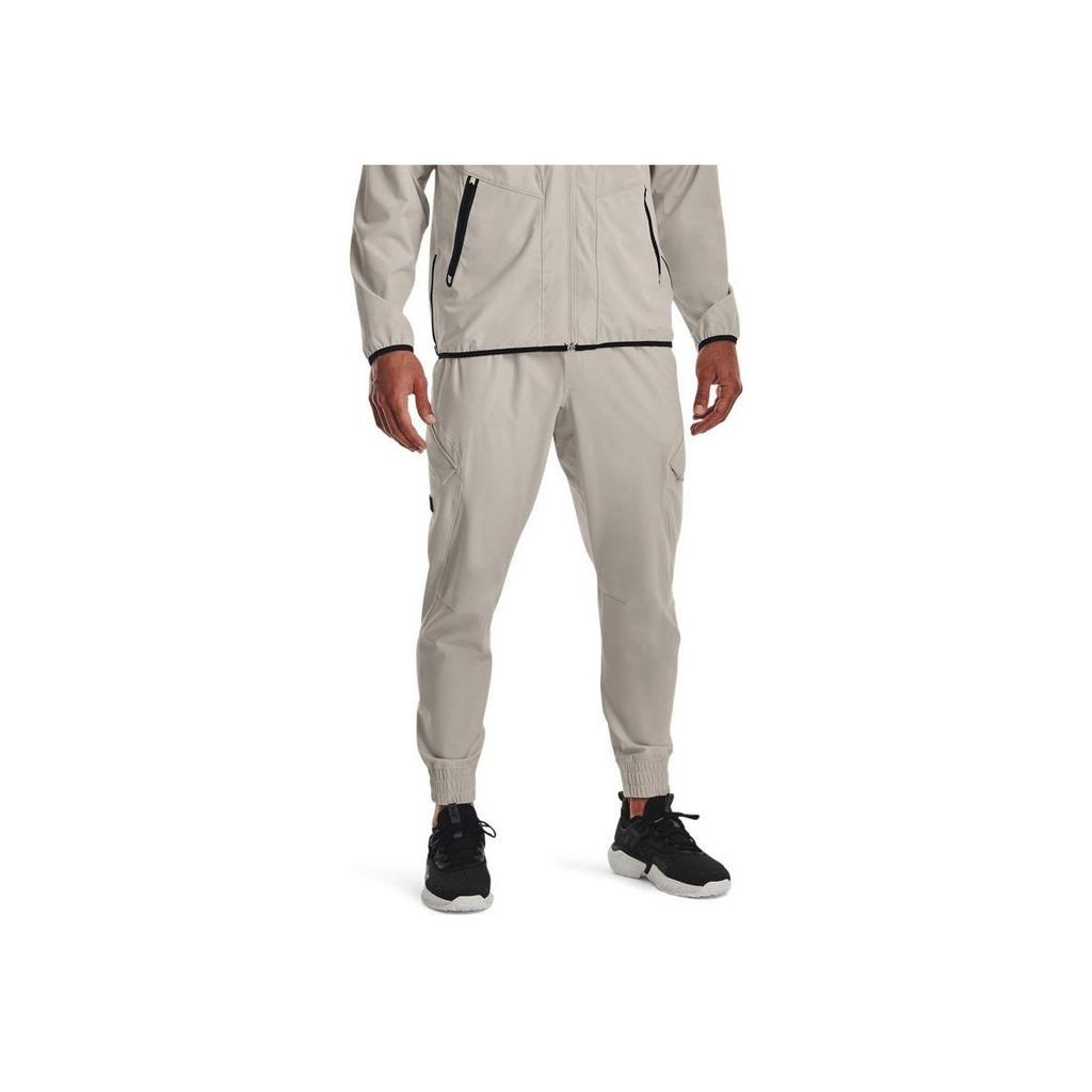 Under Armour Project Rock Solid Color Joggers With Elastic Waist Men Bottoms Grey 1373572-289