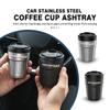 BBKO9 Car Ashtray Creative Coffee Cup Ashtray With Lid Metal Lining ABS Shell For BMW Performance E91 X5 E70 F11 E30 F31 X3 F25 F32 x7