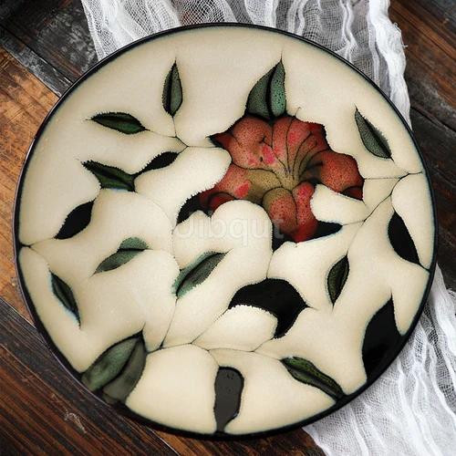 

Japanese flat serving plate set sushi nordic plate Flower tableware Ceramic plate in Japanese Restaurant plates air fryer