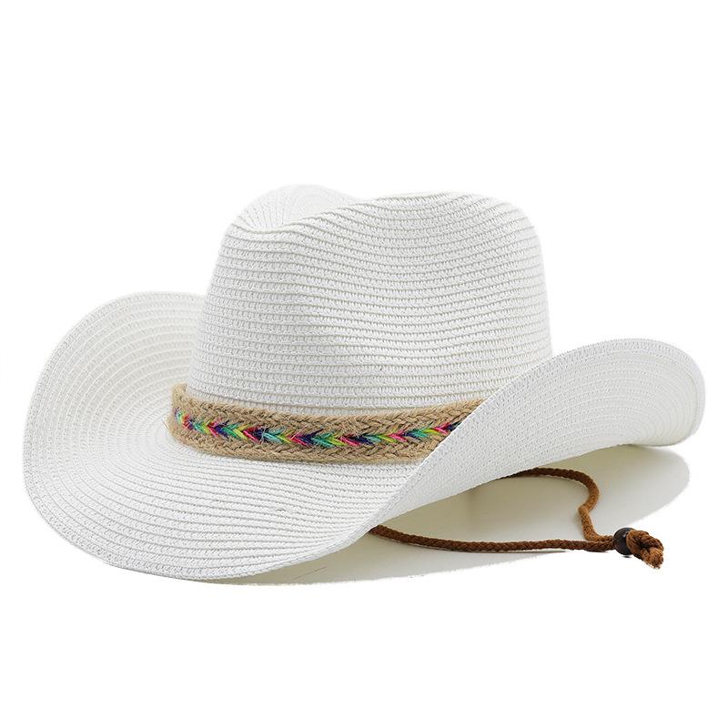 Western Cowboy Straw Hat Men and Women Outdoor Beach Hat Sun Hat