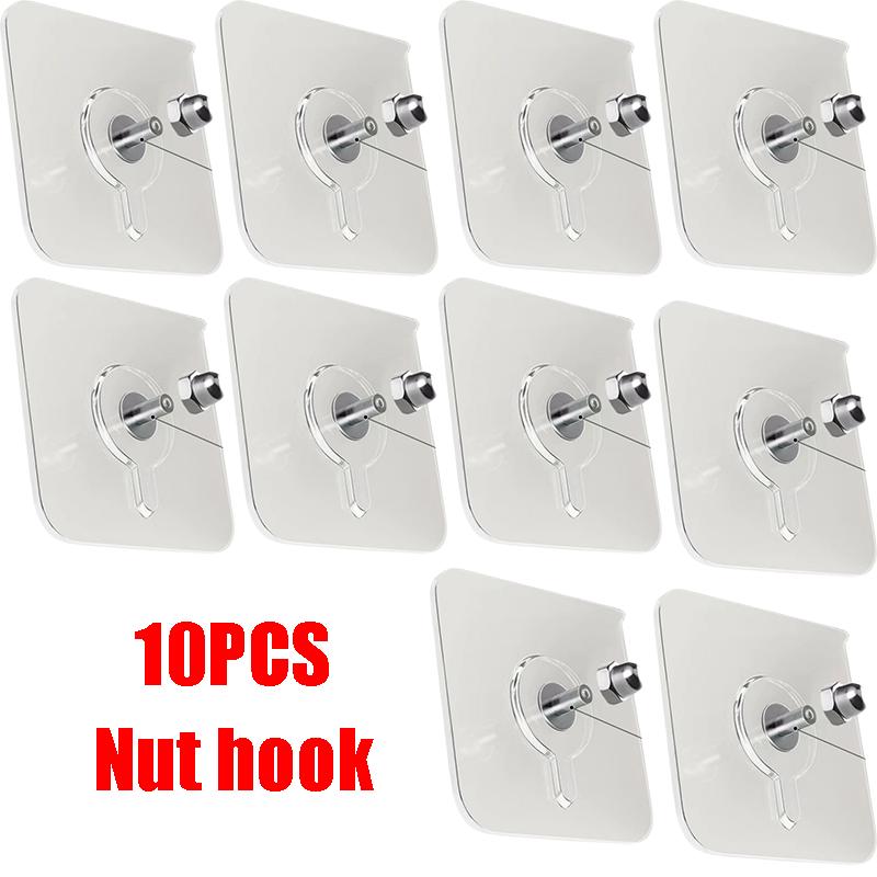 Multi-Function Multiple SpecificationsTransparent Strong Self  Adhesive Wall Hooks Multi-Purpose Wall Hook Key Holder
