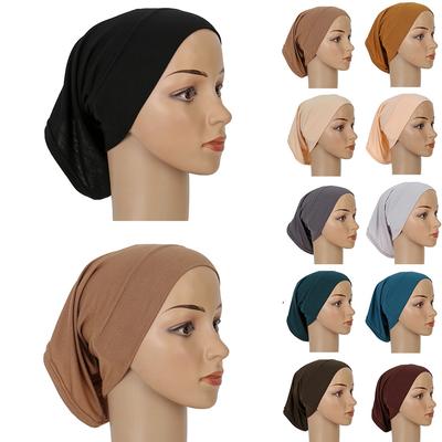 Coton Modal Intérieur Hijab Sous-bonnet Turban Musulman Islam Sous-foulard Hijab Bonnet Doux Stretch Hijabs Bonnet Tube Turbante Mujer Chapeau