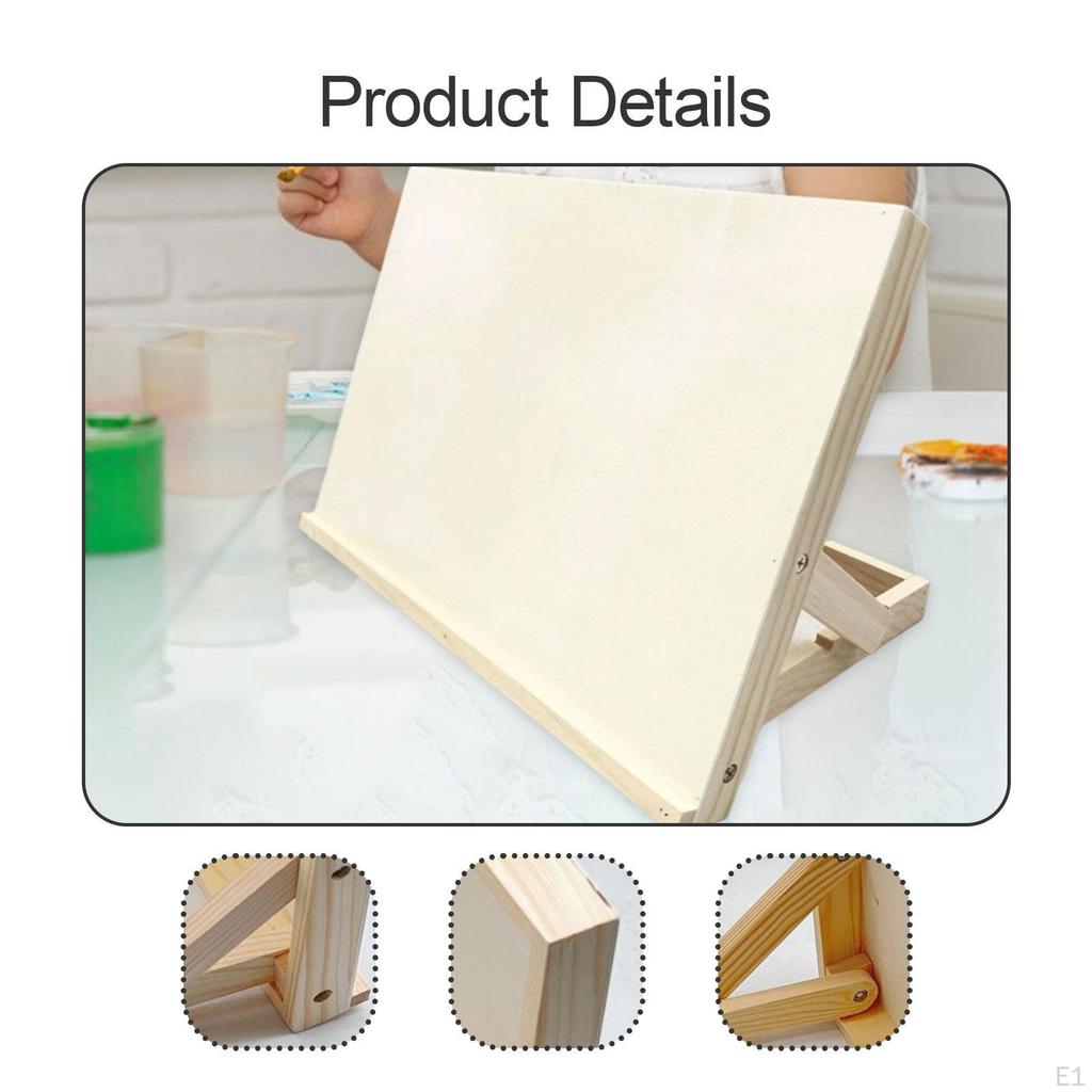 Șevalet de masă Tablă de desen Suport de carte Stand de expunere Lemn Ușor Schițare