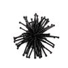 Versatile Black Firework Tassel Flower Hair Clip & Earring Material for DIY Weaving and Beading.