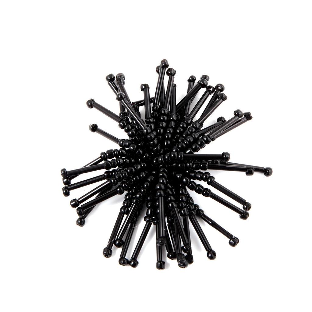 Versatile Black Firework Tassel Flower Hair Clip & Earring Material for DIY Weaving and Beading.