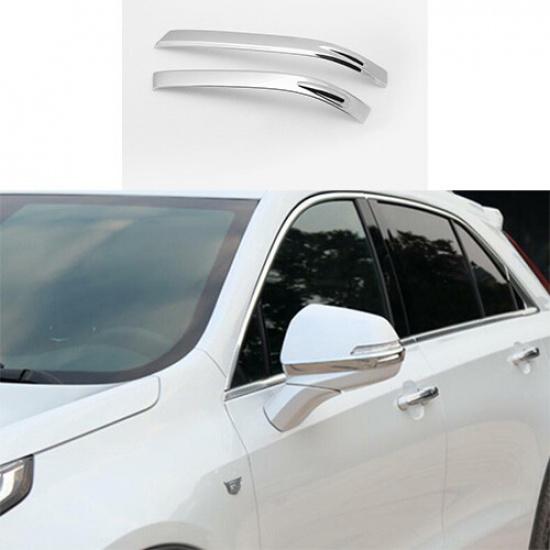 2PCS Anti-Scratch Strip Rear View Mirror ABS Chrome For Cadillac XT4 -