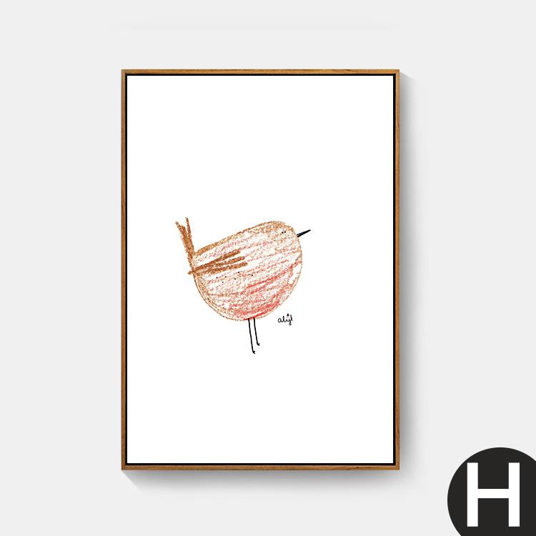 Scandinavian Decorative Living Room Unicorn Weird Lama Fluffy Fox Flamingo Kids Room Fresh Cartoon Art House Poster