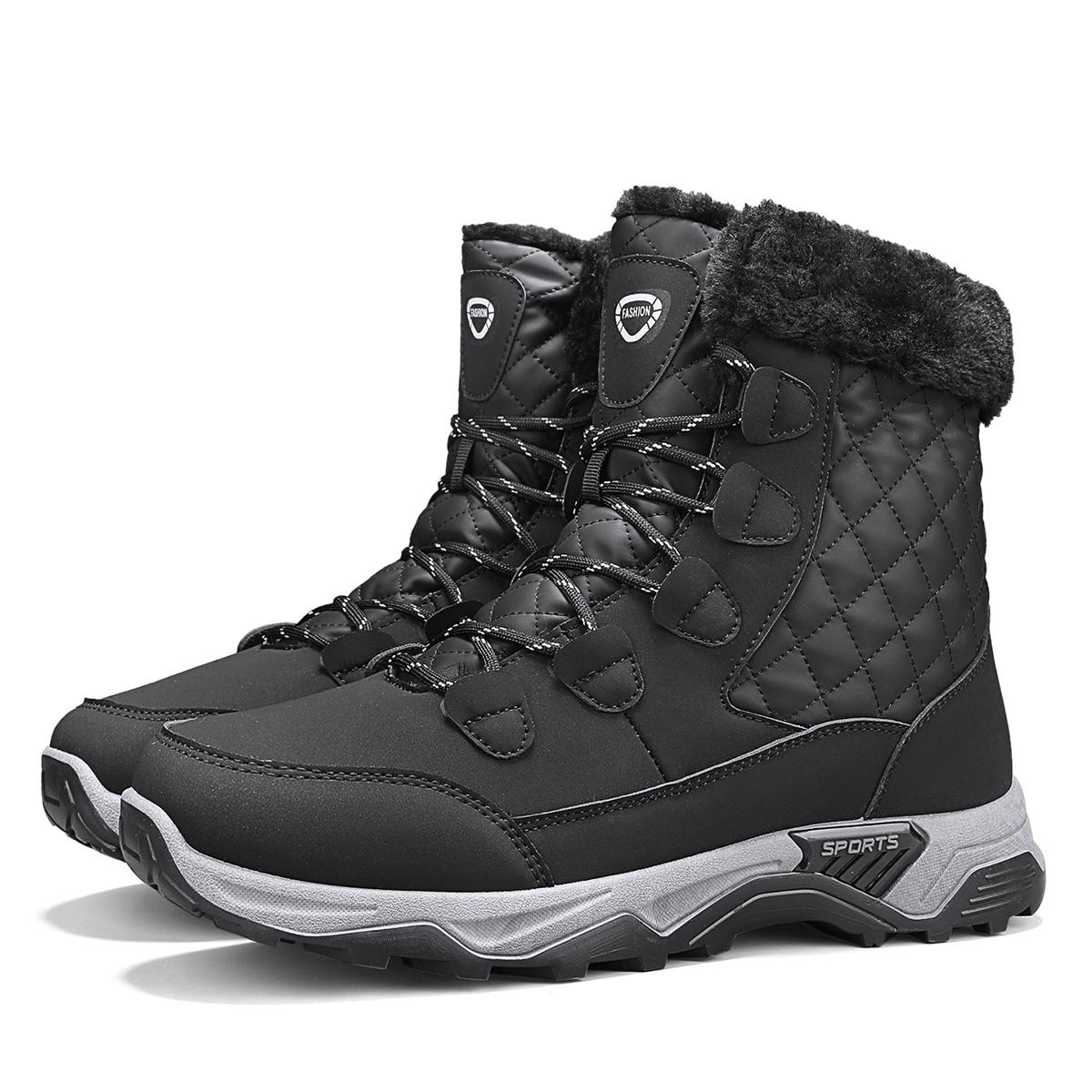 

Женские зимние ботинки TUINANLE, универсальные износостойкие мужские ботинки, утолщенные, удобные, теплые, высокие походные ботинки 38 бежевый