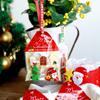 50Pcs Cute Christmas Cellophane Treat Bags Small Clear Gift Candy Cookie Goodies Bag for Holiday Party Favors