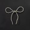 Handcrafted Beaded Bow Pearl Hair Clip & DIY Accessory