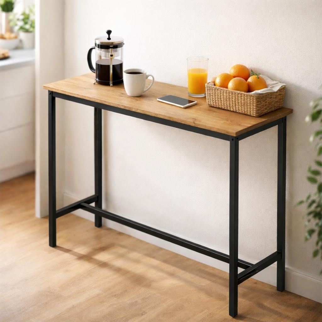 Stół Wąski Dąb Loft Do Kuchni Jadalni Stolik Industrialny Konsola 100X40X90 Begryf