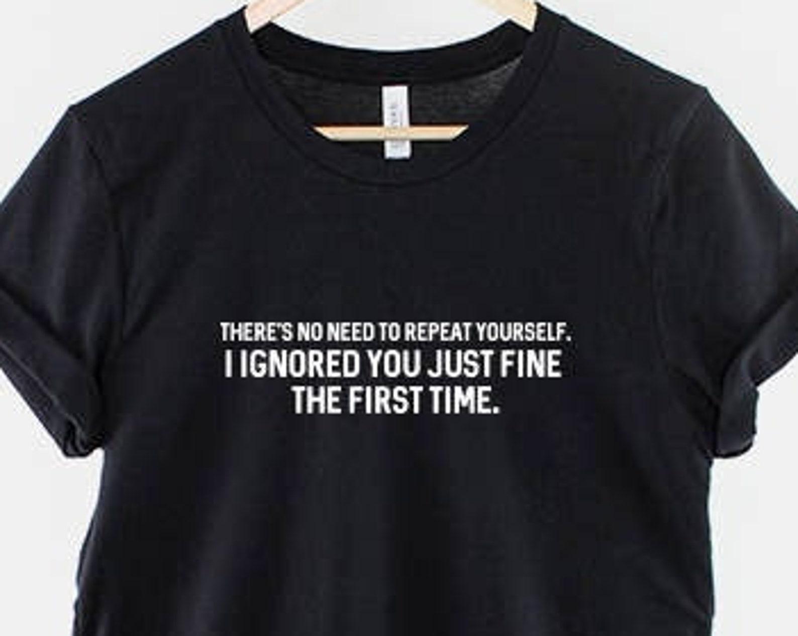 Sarcastic Statement Tee: Ring Spun Cotton Humor Casual Wear M