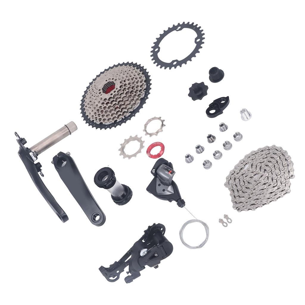 10 Speed Groupset 10 Speed 46T Cassette Crank Arm Bottom Bracket Thumb Shifter Rear Derailleur Set 32T Cassette Sprocket
