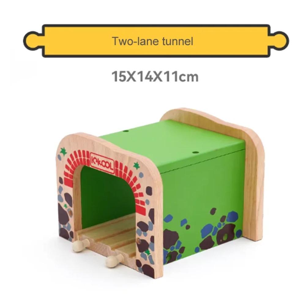 Wooden Train Track Scene Building Accessories Cave Tunnel Compatible with Thomas Tank Engine Track Toys Ages 3-6