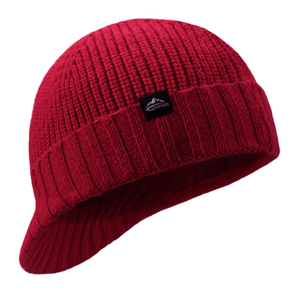 

GOLOVEJOY DMZ94 Women Winter Short Brim Warm Cap Windproof Knitted Duckbill Hat D